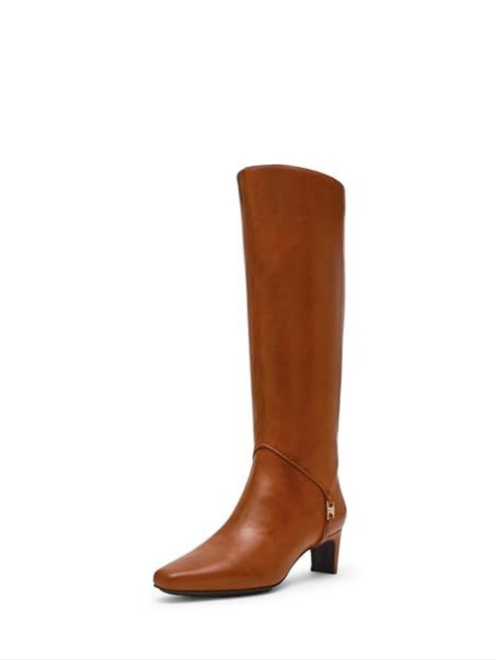 NIB Anne Klein Iverson Wide Calf Boots Cognac 8M